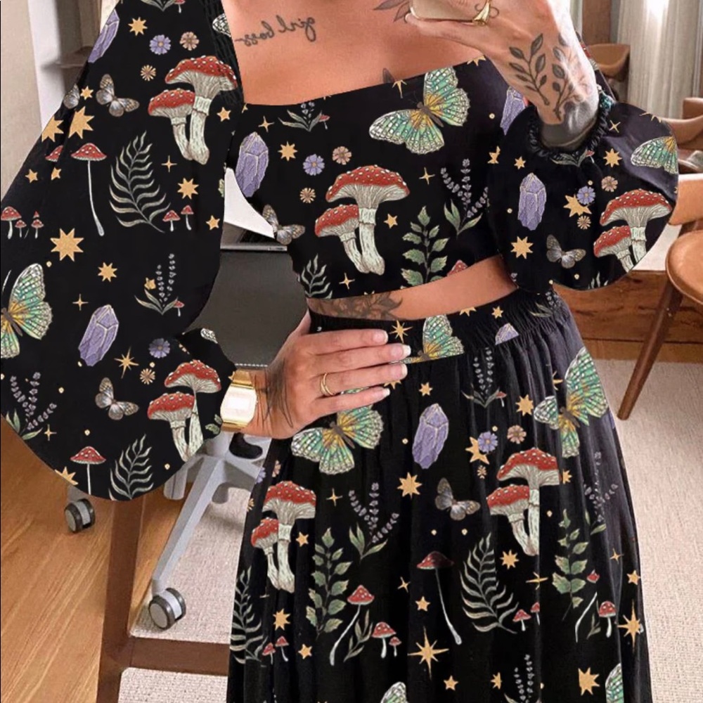 Two piece top/skirt